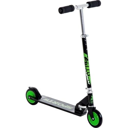 HOMCOM childrens Scooter evolution folding handlebar adjustable frame aluminum load 50kg Green