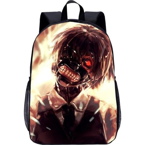 Tokyo Ghoul Kids School Backpack Teenager Cartoon Backpack Large Student Backpack Laptop Bag For Travel