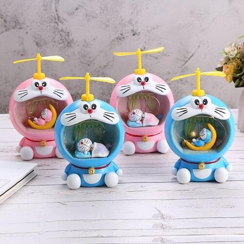 Doraemon Action Figures Doll Toy Zakka Doraemon LED Star Night Light Room Ornaments Jingle Cat Lights Kids Xmas Birthday Gift