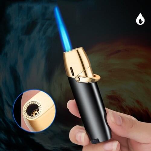Torch Gas Lighter Jet Flame Spray Butane Direct Kitchen Barbecue Metal Turbine Windproof Cigar Lighter