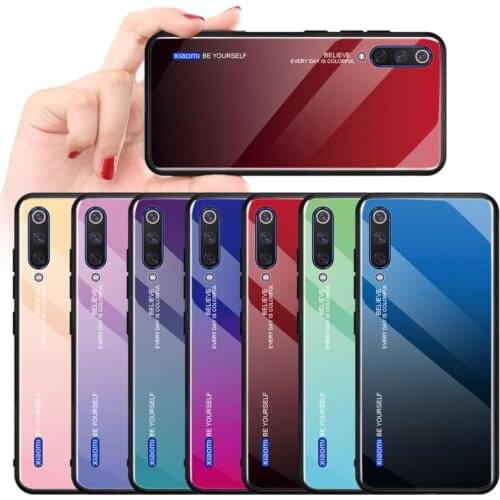 Gradient Glass Case For xiaomi 11 10 A2 8 9 Lite MI 6X CC9 redmi 10X 8 9A note 10S 7 9 8T 9T 9s 8Pro 6Pro K40 POPC X3 M3 Cover