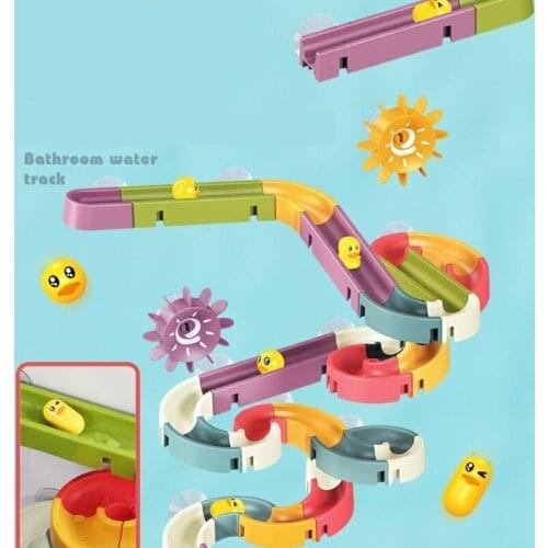 Assembly Slideway Toy Water Play Game Summer Gift for Bathroom Strong Suction Cup Fixed on Bathtub for Kids Baby Favors