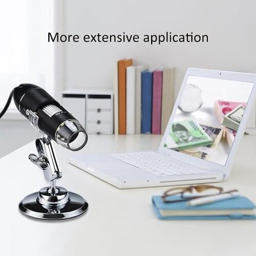 500X 1000X 1600X USB Microscope Handheld Portable Digital Microscope USB Interface Electron Microscopes with 8 LEDs Bracket