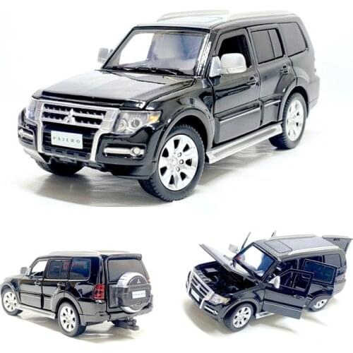 New 1/32 Pajero V97 SUV Model Toy Car Alloy Die Cast With Sound Light Steering Off Road Toys Vehicle For Boys Toys