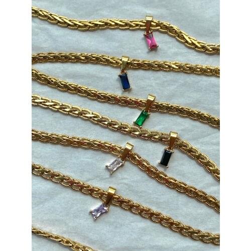 2021 Dazan Summer New Gold Filled Costume Jewelry Zodiac Stainless Steel Choker African Enamel Designer Necklace For Women