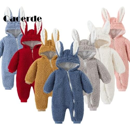 Newborn Baby Clothes Winter Unisex Christmas Rompers Thick Warm Infant Jumpsuit Parkas For Baby Girls Boy Romper Snowsuit 0-12M