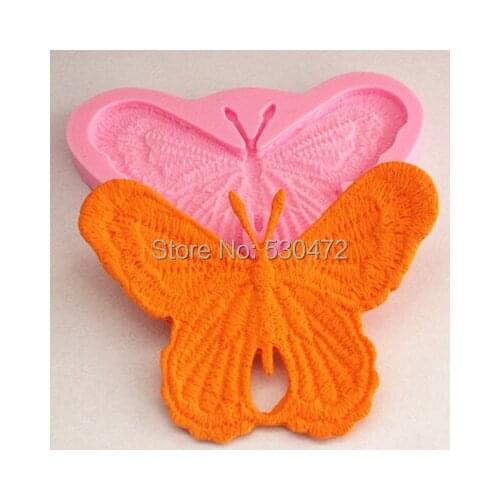 Wholesale/retail,free shipping,1 PCS/ large Butterfly Silicone fondant cake mold /cookie mold /FM