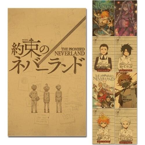 Anime The Promised Neverland Poster Home Decor Emma Norman Ray Mother Isabella Wall Paper Poster Bar Room Decoration Printing S2