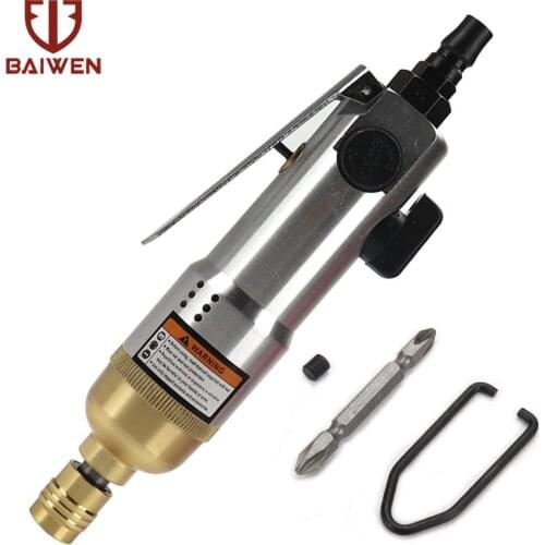 1/4'' Pneumatic Screwdriver Straight Type Power Tools 8500RPM Industrial Self-Locking Chuck Air Screw Driver Kit