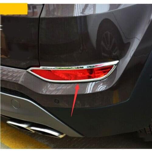 FIT FOR HYUNDAI TUCSON TL 2015 2016 CHROME REAR REFLECTOR FOG LIGHT LAMP COVER DECORATION BEZEL TRIM STYLING BUMPER GARNISH