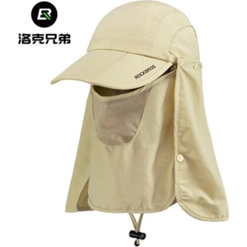 ROCKBROS Foldable Full Face Scarf Sun Protection Hiking Cycling Headgear Hat Summer Outdoor Leisure Sun Hat UV Protection