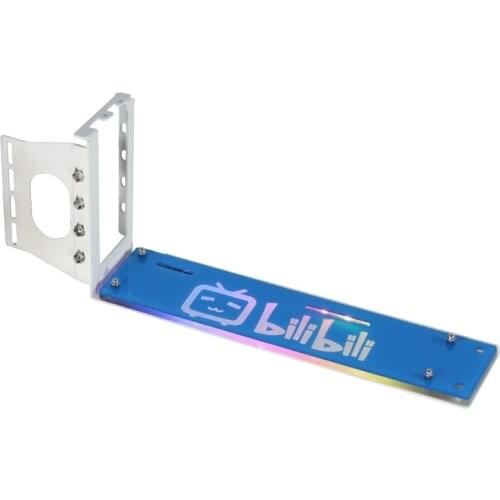 C1FB PCI-E Riser PC Graphics Cards Vertically kickstand base Vertical GPU Bracket Holder with LED 5V 3pin RGB aura for -ASUS