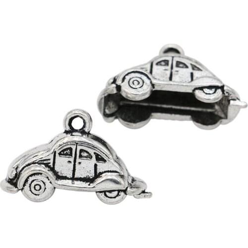 Vintage Tibetan Silver Plated Car Charms Beads Pendants for Jewelry Making DIY Handmade 15x24mm