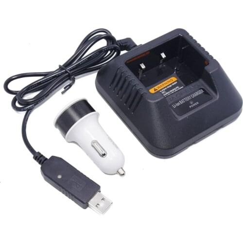 BaoFeng USB Cable Battery Charger With Indicator Light + Car Cigarette Lighter USB for Baofeng UV-5R Series Two Way Radios