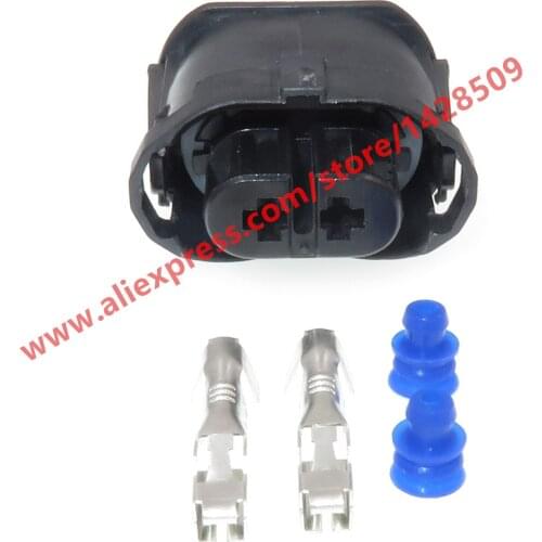 10 Sets 2 Pin Auto Front Fog Light Socket Female Waterproof Lamp Connector For BMW 1-1355668-2