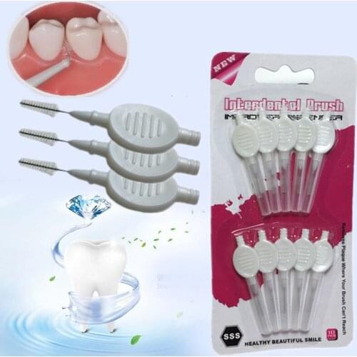 10Pcs Interdental Brush Oral Hygiene Dental Floss Soft Plastic Interdental Brush Toothpick Healthy For Teeth Cleaning Oral Care