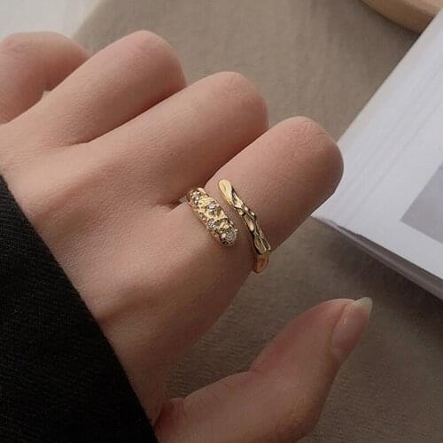2021 Fashion Abstract Snake Rings for Women Finger Accessories Gotch Gold Skeleton Crystal Ring Party Jewelry