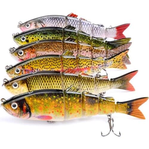 3PCS Multi section 5 Segment Fishing Fish Lure Swimbait Crankbait Minnow 12cm/17g