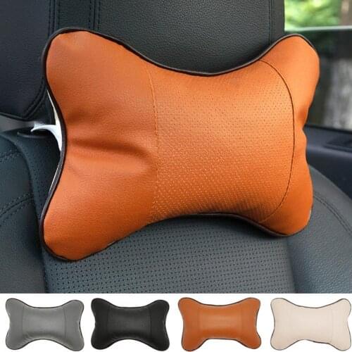 85% Hot Sales!! Universal Neck Pillow Case Headrest Seat Cushion Solid Color Bone Car Accessory
