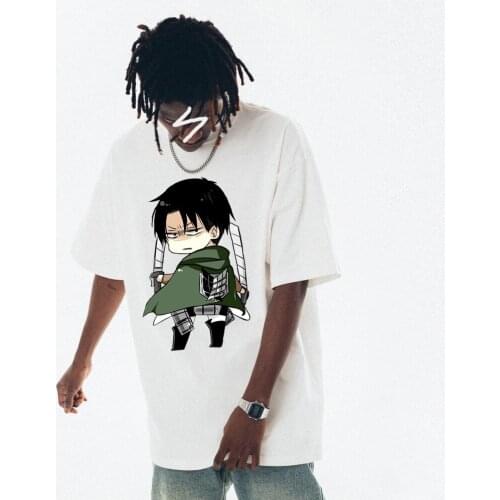 Anime Attack on Titan T-Shirt Men Women Unisex Cotton Levi Ackerman Eren Jaeger Friend Summer T Shirt Anime Clothes Tops Tees