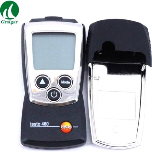 Testo460 Optically Measures Rpm with LED Sighting Resolution 0.1 rpm (100 to 999.9 rpm)
