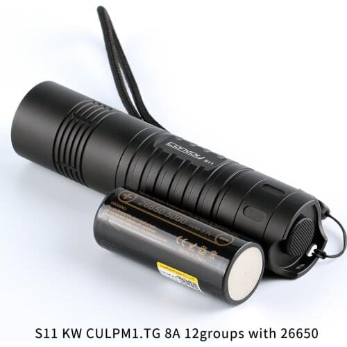 Convoy S11 with KW CULPM1.TG 8amps with 26650 battery
