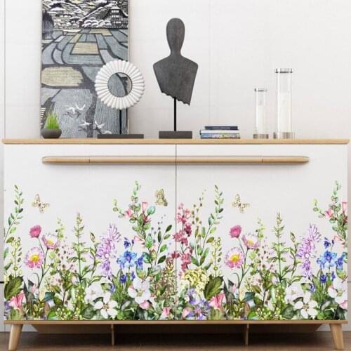 Flower Weed Wall Sticker Bedroom Living Room Decoration 3D Tile Sticker Vinyl Home Decor