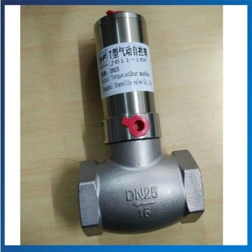 DN65 Stainless Steel Internal Thread Pneumatic Check Valve T Type Automatic Control Valve