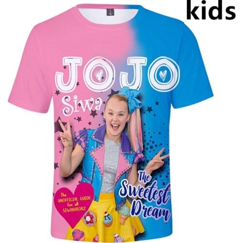 4 to 14 years kids t shirt JOJO SIWA 3d printed tshirt t-shirt boys girls fashion harajuku t shirts tee children clothes