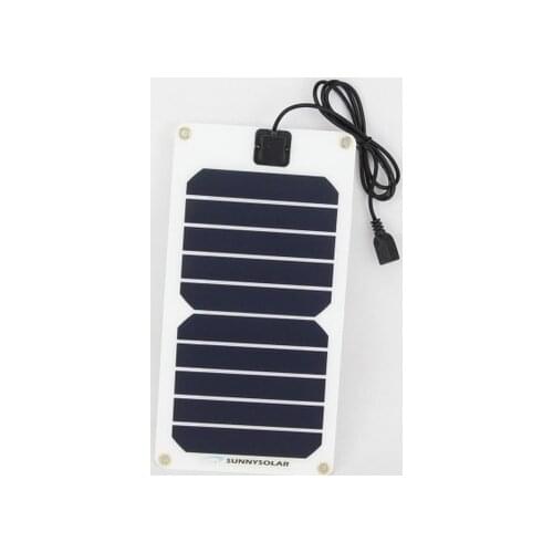 Flexible Monocrystalline solar panel 5V 1A 5W With regulator 21% efficiency solar cell using for treval mobile phone charger