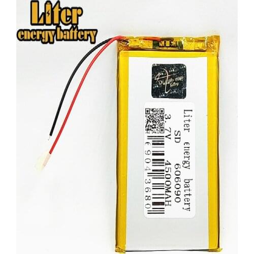 3.7v 606090 4500mAh polymer lithium battery li-ion rechargeable battery With PCB For GPS Tablet DVD PAD MID Camera Power Bank