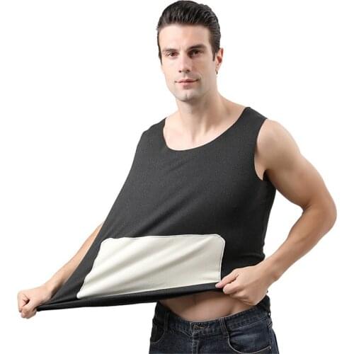 Workout Gym Mens Tank Top Winter Silk Patch Keep Warm Man Vest Sleeveless Clothing Bodybuilding Singlets Fitness Male 3xl-8xl