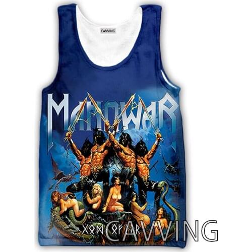 New Fashion Women/Mens 3D Print Manowar Band Tank Tops Harajuku Vest Summer Undershirt Shirts Streetwear