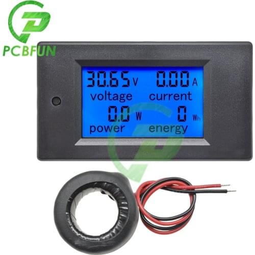 New 100A LCD Digital Display Current Power Supply Voltage Power Energy Meter Closed CT AC 80V-260V Multimeter Voltmeter Ammeter
