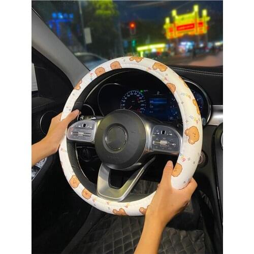 New Female Korean Cute Cartoon Bear Rabbit Non-slip Sweat-absorbent Four Seasons Universal Car Handlebar Cover