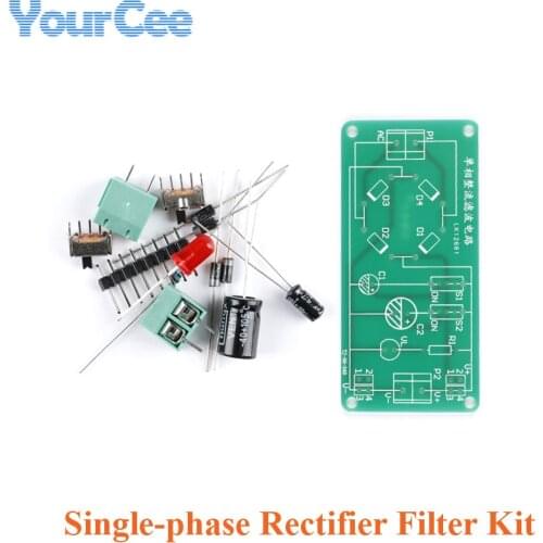 Single Phase Rectifier Filter Circuit Kit DIY AC DC 5V Welding Assembly Process Skills Teaching Practical Electronic Suit