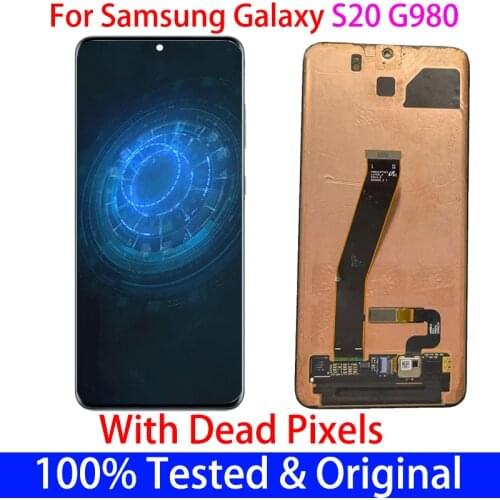 With a very Small Dot Original LCD For SAMSUNG Galaxy S20 G980 G980F G980F/DS With Frame Display and Touch Screen Digitizer
