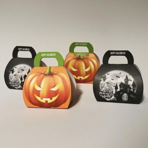 20pcs/pack Halloween Portable Pumpkin Shape Candy Boxes Storage Case Kids Gift Packaging
