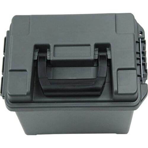 Portable Plastic Ammo Box Military Style Storage Bullet Box Lightweight Moisture-proof Dry Storage Case Tool Box 6.5L