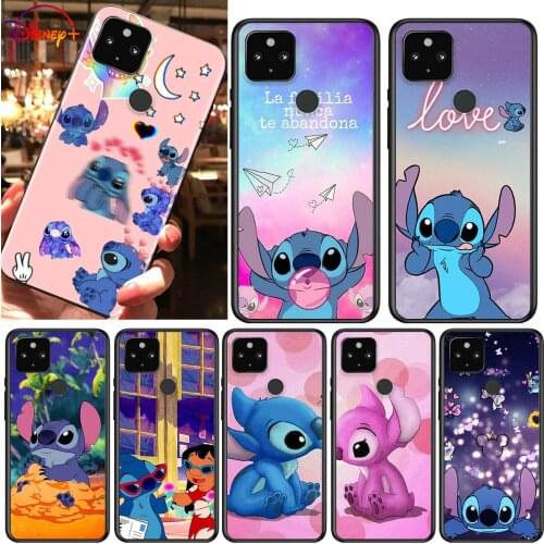 Stitch Little Monster Shockproof Cover for Google Pixel 5 5A 4 4A XL 5G Black Phone Case Shell Soft Fundas Coque Capa