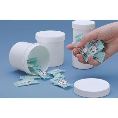 Empty White Plastic Jar with Lid Refillable Cosmetic container for Face Cream Lotion Travel Storage bottle 10PCS