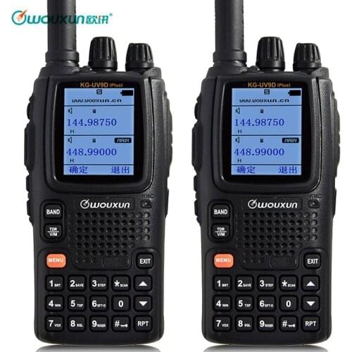2PCS Wouxun KG-UV9D Plus Walkie talkie Waterproof CB Radio Station Transceiver 7 bands Air Frequency 108-136/350-400MHz Scanner
