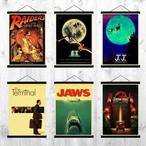 Steven Allan Spielberg Movie Posters JAWS Schindlers List Jurassic Park Wall Picture Room Decorative Painting Wall Stickers