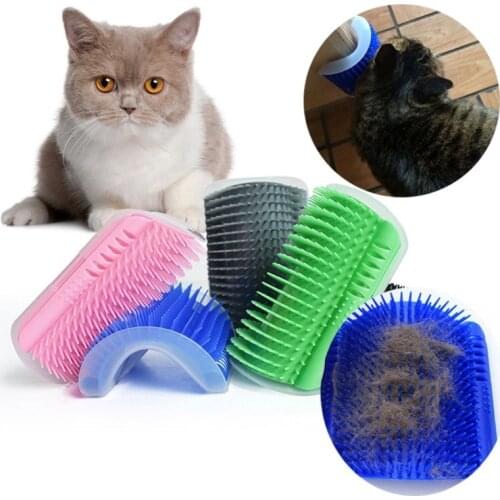 Pet Products For Cats Brush Corner Cat Massage Self Groomer Comb Brush With Catnip Cat Rubs The Face With Tickling Comb