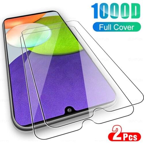 2Pcs Full Cover Protective Glass For Samsung Galaxy A22 4G Glasses Screen Protector Film For Sumsung Sansung Samsong A 22 6.4"