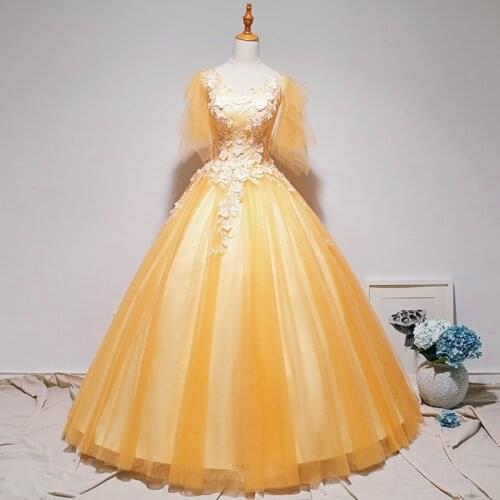 Beauty-Emily Prom Dresses Women Party Ball Gowns Lace Embroidery Pearls Floral Long Gown Celebrity Evening Dress 2021