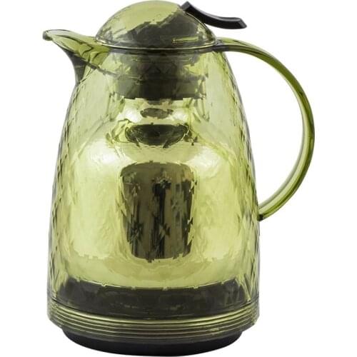 1 LT Green Prism Push Lid Thermos Hot Cold Tea Coffee Soft Drink Retains Heat Will Not Make Convenient Fragrance