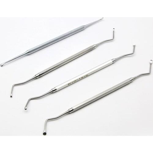 1Pc Dental Stainless Steel Double-Ended Dental Curette Dental Equipment Tooth Shaving Device Digging Spoon