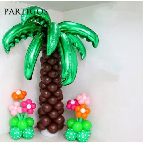 10pcs/lot 36inch Coconut tree leaves ballons Plants Summer Animal Jungle Theme Party Decor Wedding birthday party Child Gifts