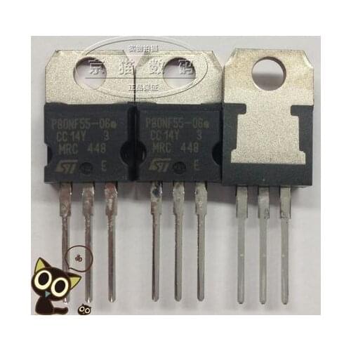 10Pcs P80NF55-06 80NF55 TO220 New